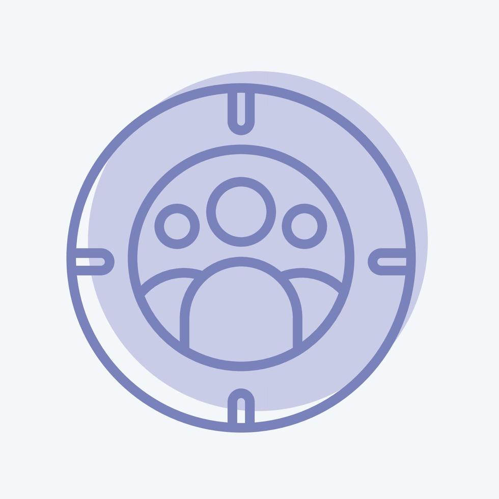 Icon Personality. suitable for Branding symbol. two tone style. simple design editable. design template vector. simple illustration vector