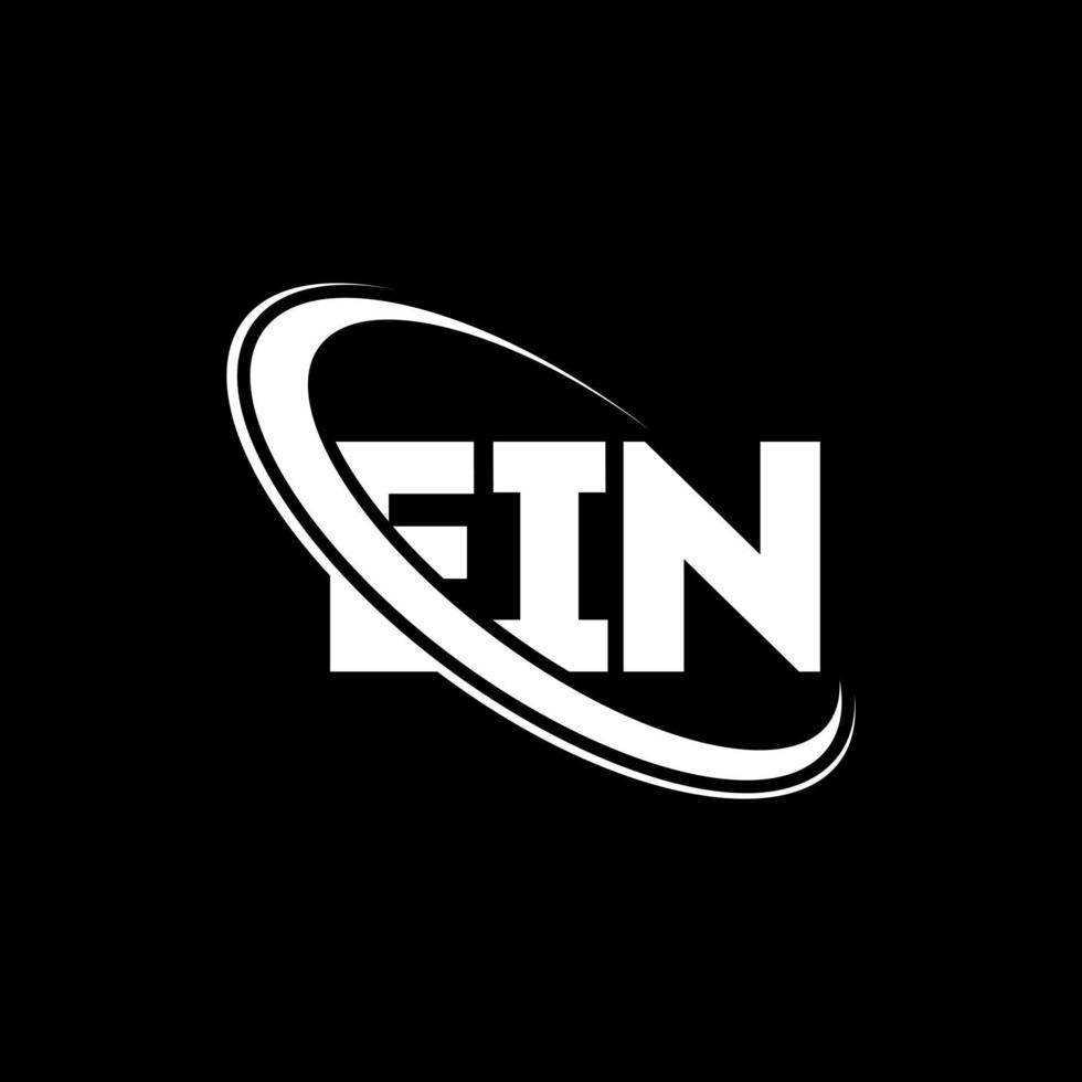 EIN logo. EIN letter. EIN letter logo design. Initials EIN logo linked with circle and uppercase monogram logo. EIN typography for technology, business and real estate brand. vector