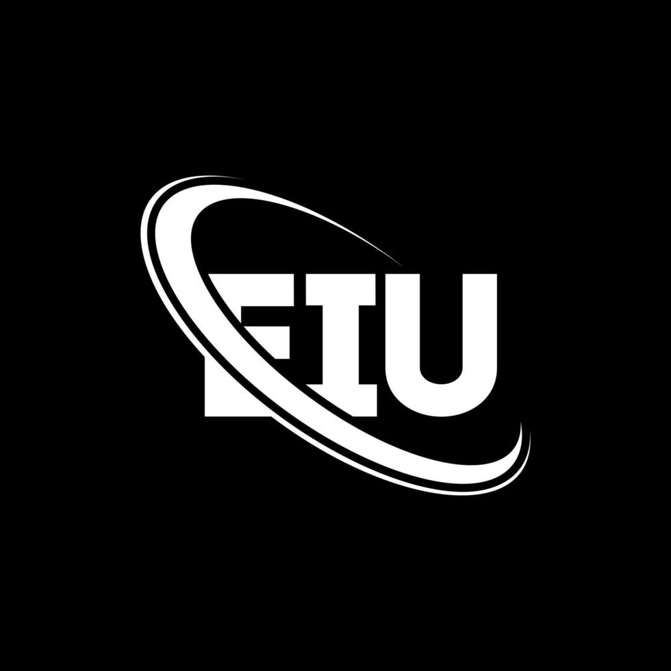 logotipo de eu. carta eiu. diseño del logotipo de la letra eiu. logotipo de las iniciales eiu vinculado con un círculo y un logotipo de monograma en mayúsculas. tipografía eiu para tecnología, negocios y marca inmobiliaria. vector