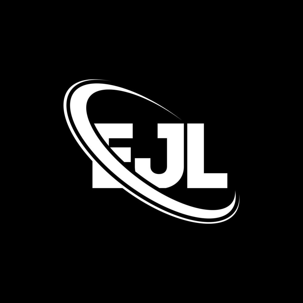 logotipo de ejl. carta ejl. diseño del logotipo de la letra ejl. logotipo de iniciales ejl vinculado con círculo y logotipo de monograma en mayúsculas. Tipografía ejl para tecnología, negocios y marca inmobiliaria. vector