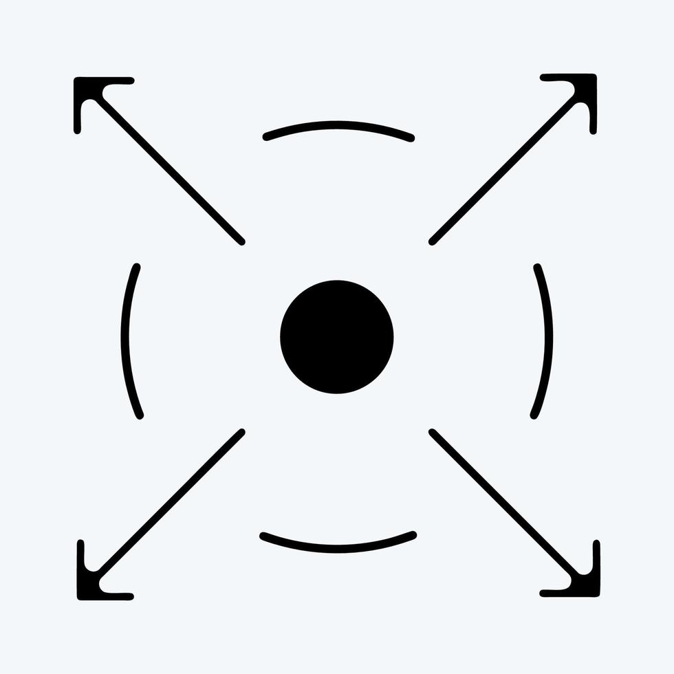 Icon Extending. suitable for Branding symbol. glyph style. simple design editable. design template vector. simple illustration vector