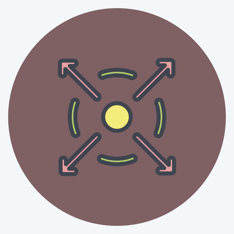 Icon Extending. suitable for Branding symbol. color mate style. simple design editable. design template vector. simple illustration vector