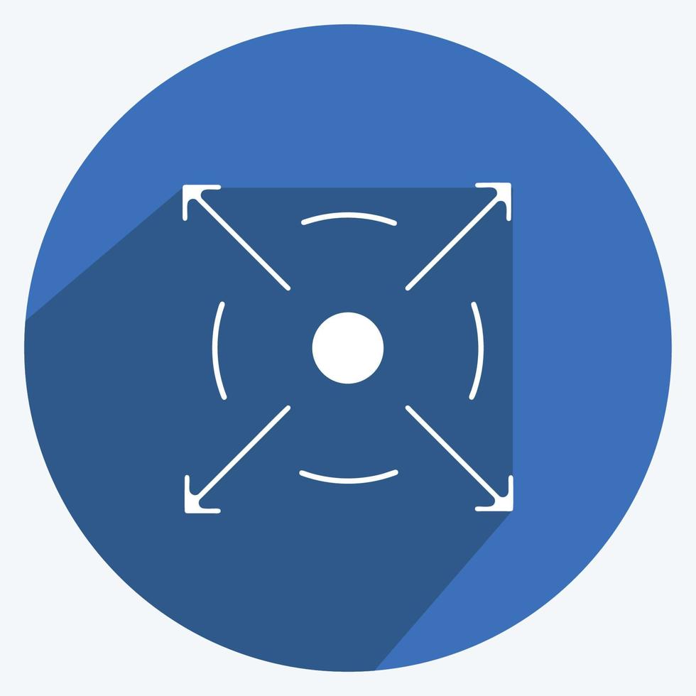Icon Extending. suitable for Branding symbol. long shadow style. simple design editable. design template vector. simple illustration vector