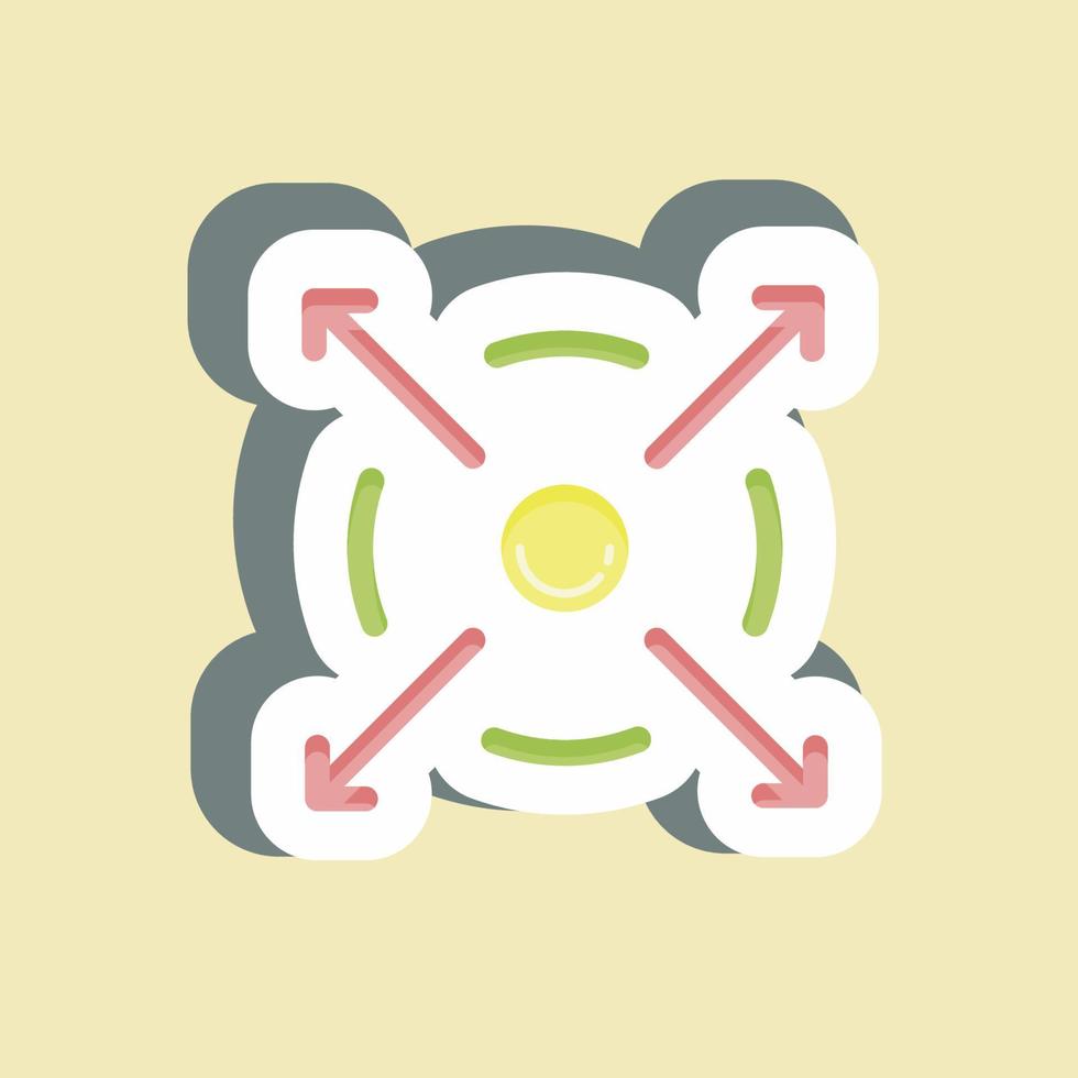 Sticker Extending. suitable for Branding symbol. simple design editable. design template vector. simple illustration vector