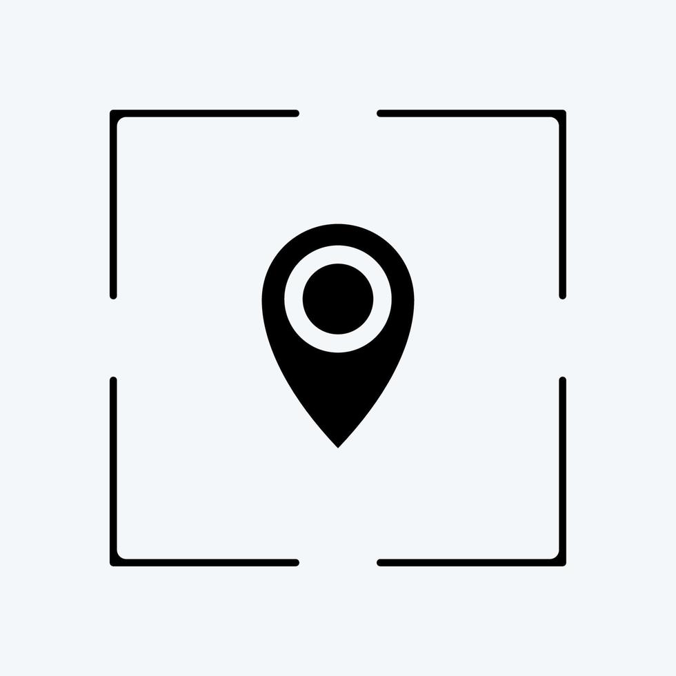 Icon Positioning. suitable for Branding symbol. glyph style. simple design editable. design template vector. simple illustration vector