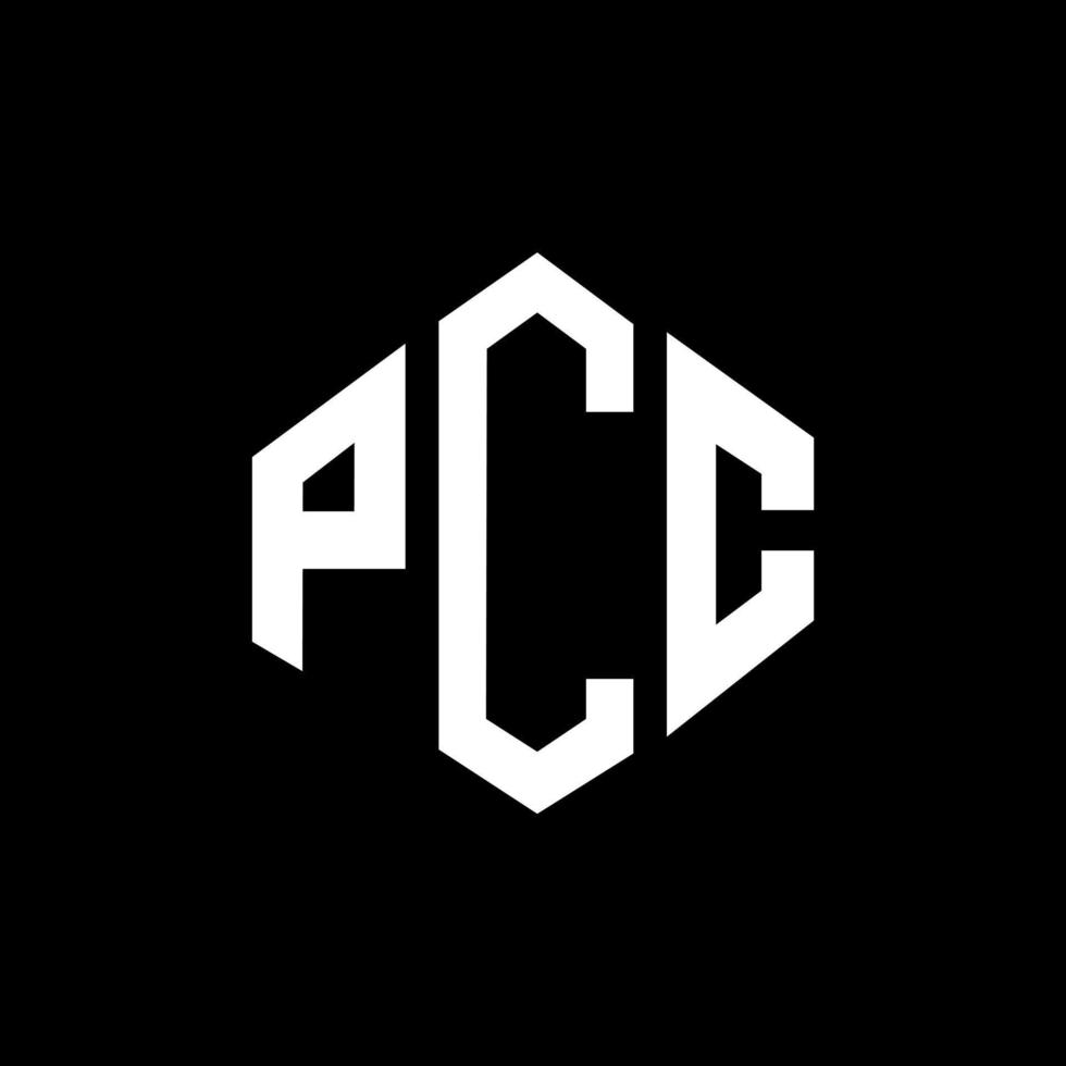 diseño de logotipo de letra pcc con forma de polígono. diseño de logotipo en forma de cubo y polígono pcc. pcc hexágono vector logo plantilla colores blanco y negro. Monograma de pcc, logotipo comercial y inmobiliario.