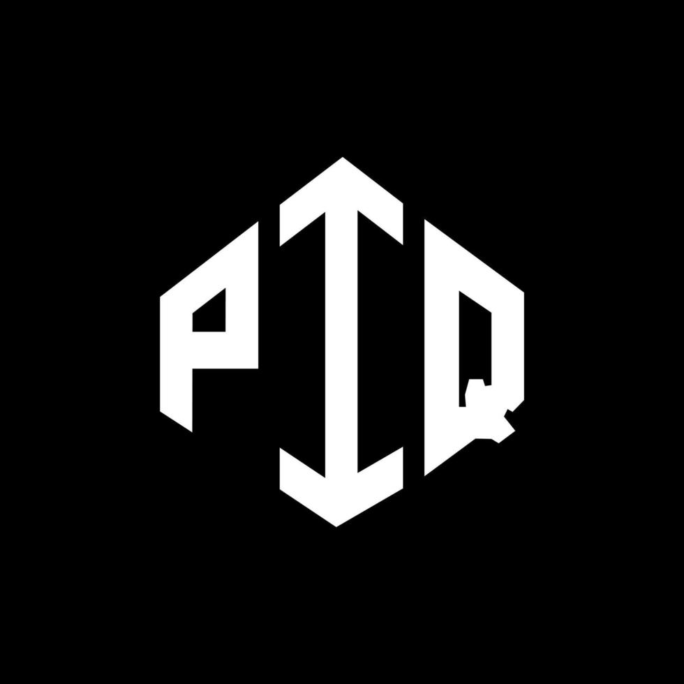 diseño de logotipo de letra piq con forma de polígono. diseño de logotipo en forma de cubo y polígono piq. piq hexagon vector logo plantilla colores blanco y negro. monograma piq, logotipo comercial e inmobiliario.