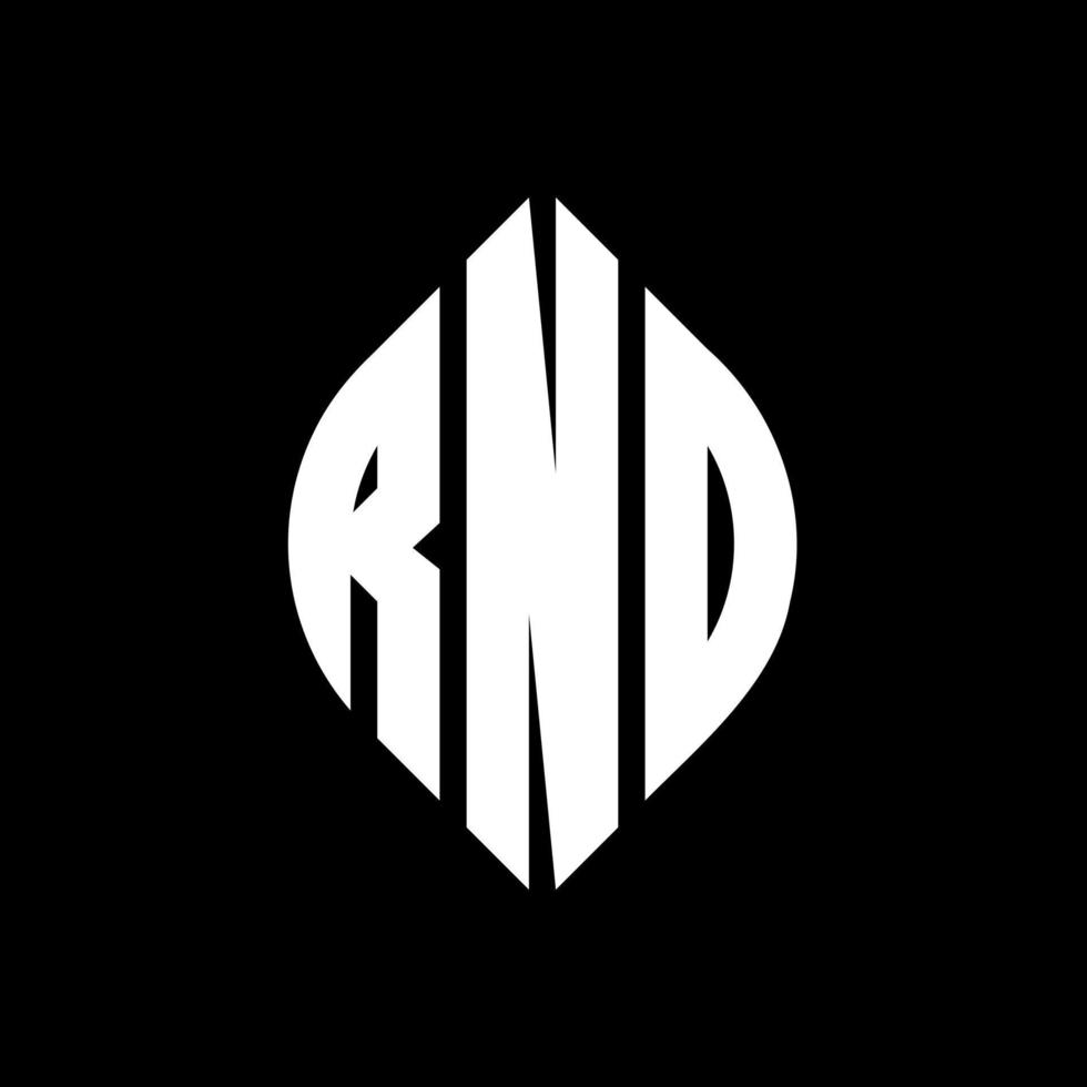 RNO circle letter logo design with circle and ellipse shape. RNO ellipse letters with typographic style. The three initials form a circle logo. RNO Circle Emblem Abstract Monogram Letter Mark Vector. vector