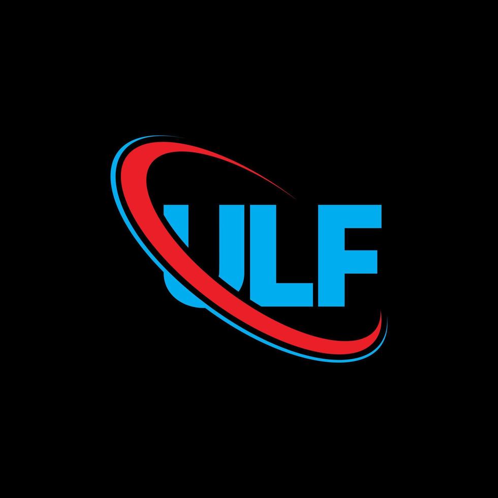 ULF logo. ULF letter. ULF letter logo design. Initials ULF logo linked with circle and uppercase monogram logo. ULF typography for technology, business and real estate brand. vector