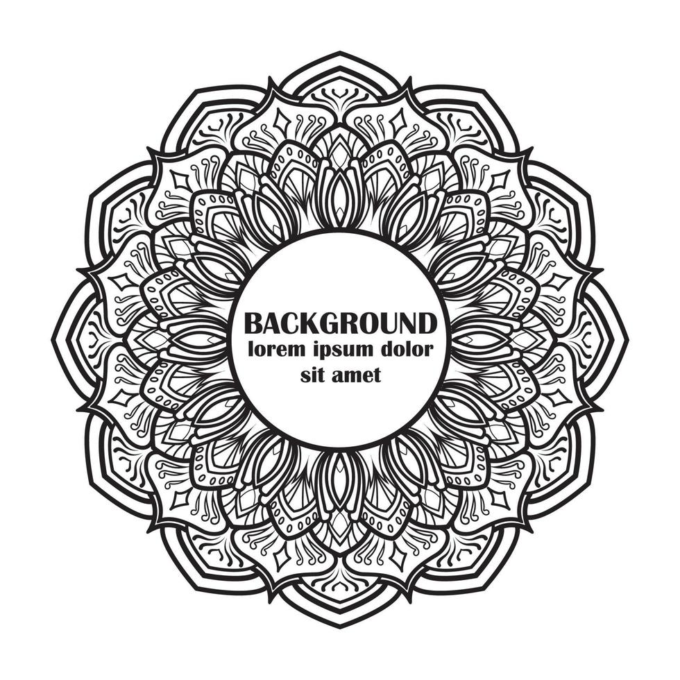 mandala étnica vectorial. diseño de fondo floral vector