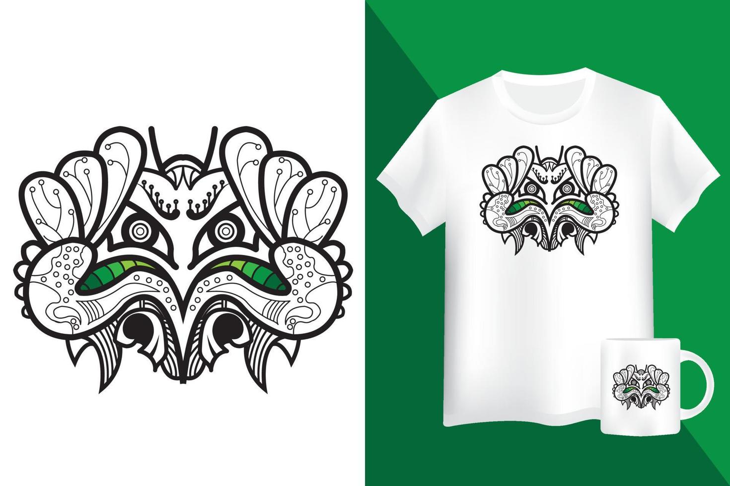 Mockup abstract tribal tattoos for t shirt vector