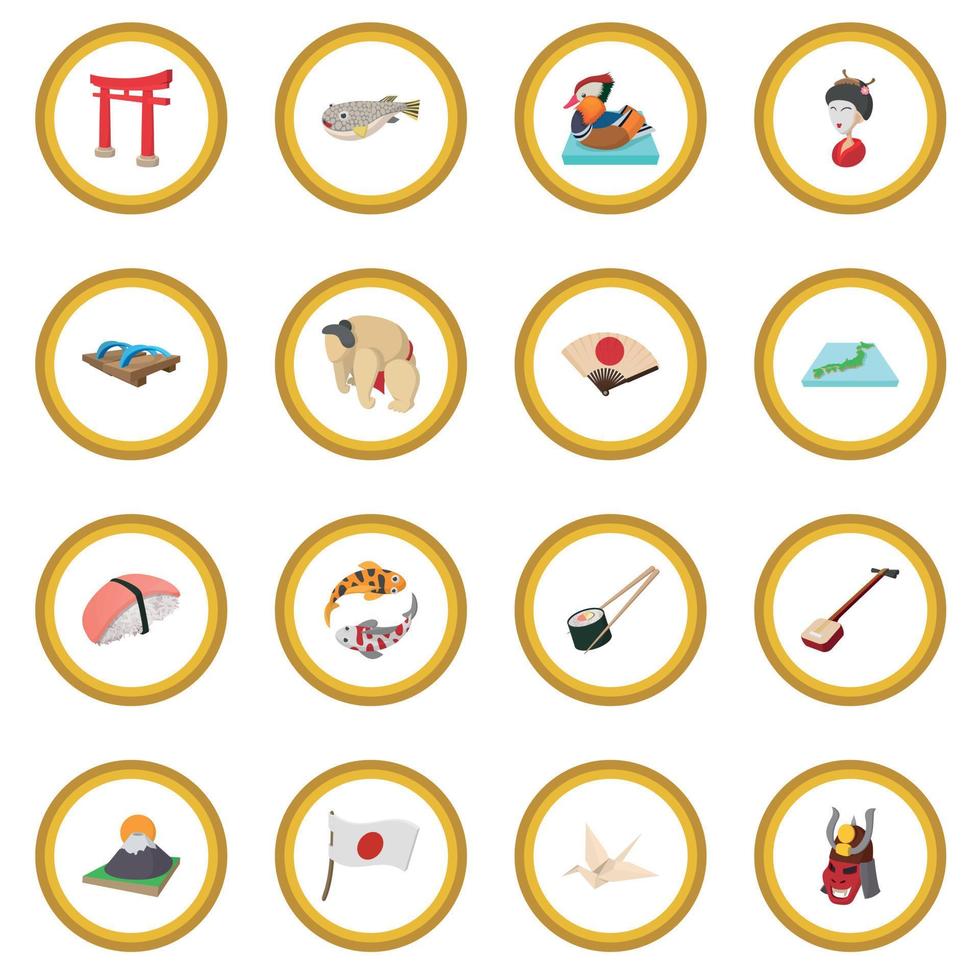 Japan icon circle vector