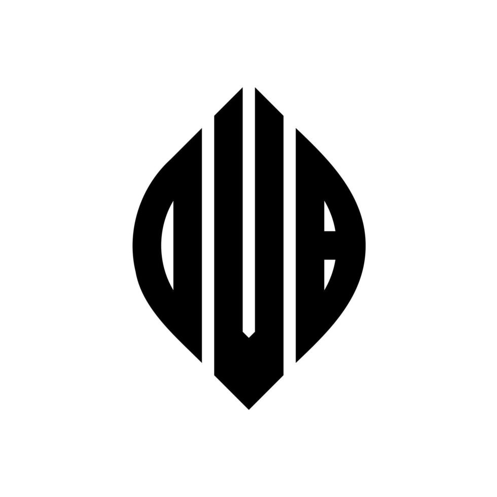 diseño de logotipo de letra de círculo ovb con forma de círculo y elipse. letras elipses ovb con estilo tipográfico. las tres iniciales forman un logo circular. vector de marca de letra de monograma abstracto del emblema del círculo ovb.