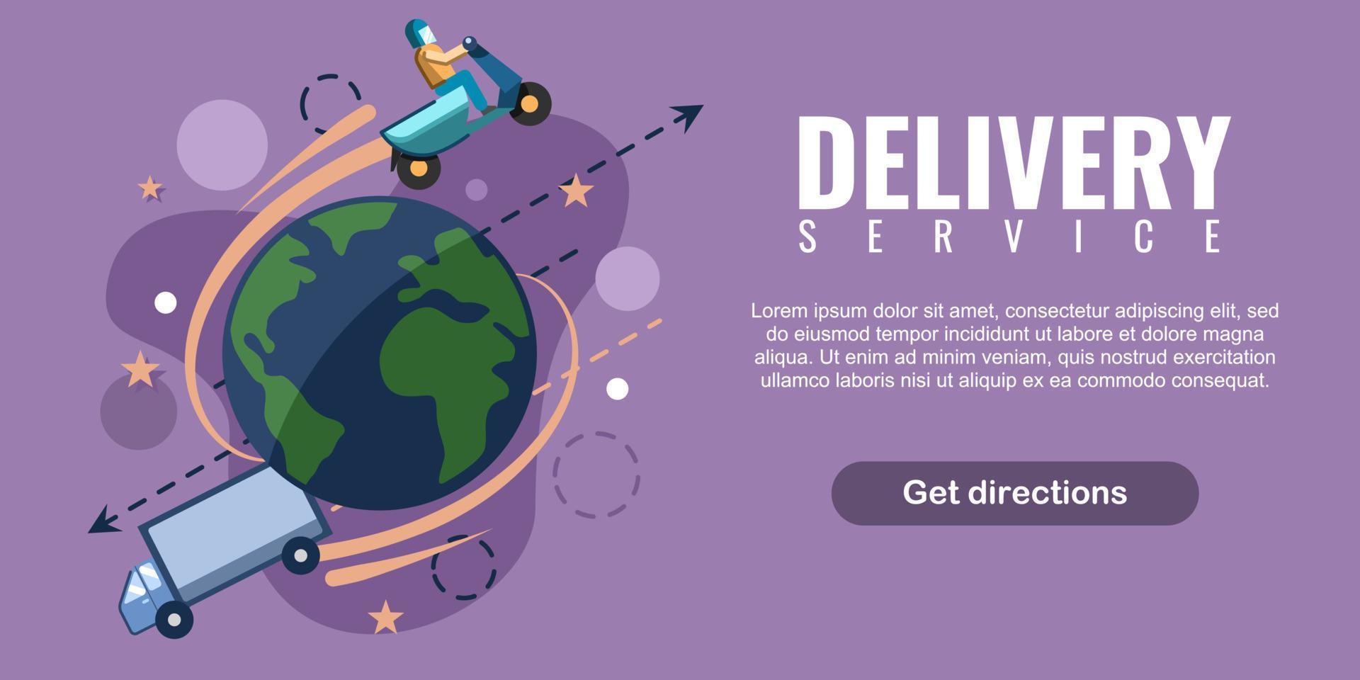 Delivery service online vector graphic design