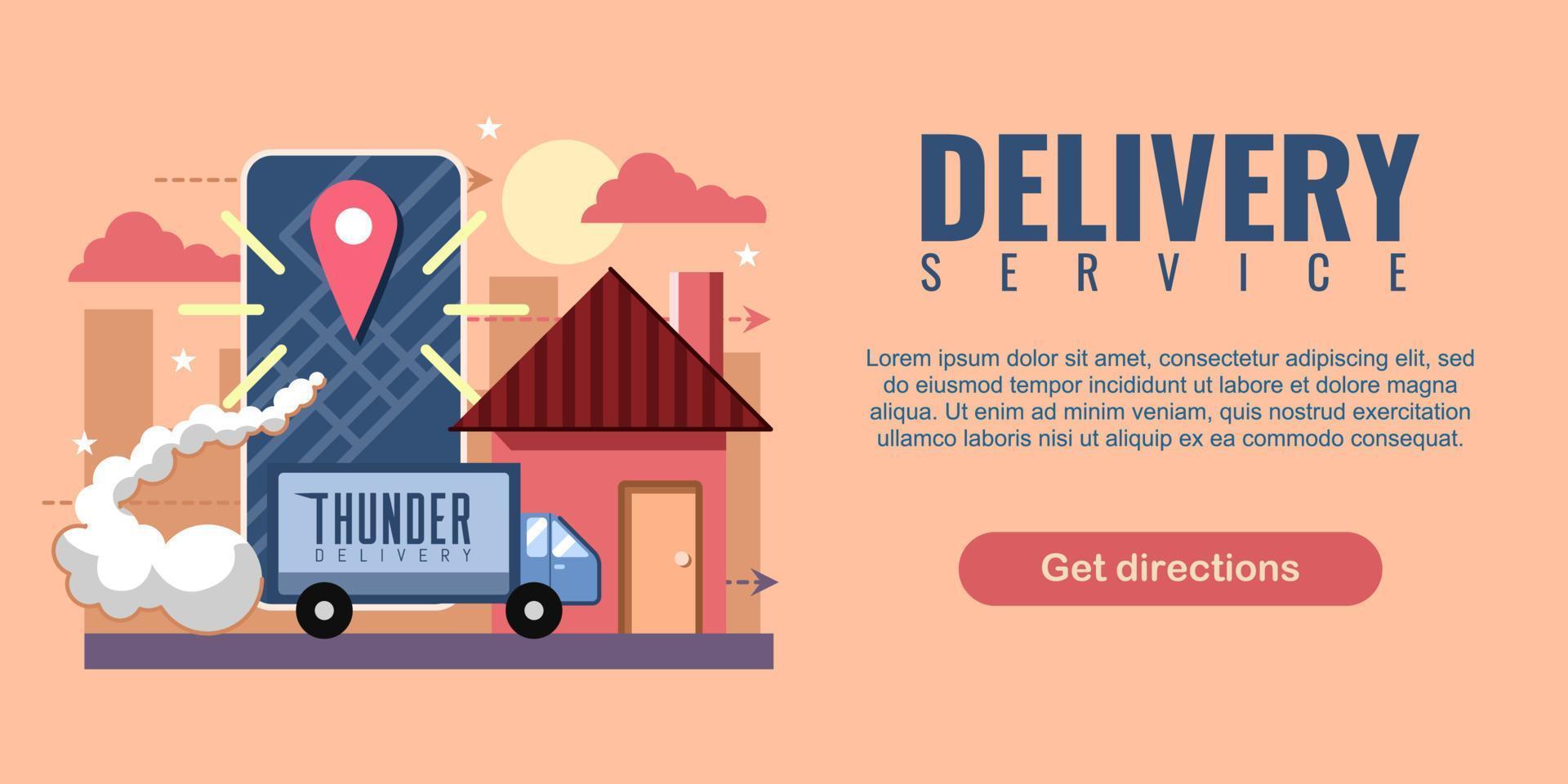 Delivery service graphic design vector