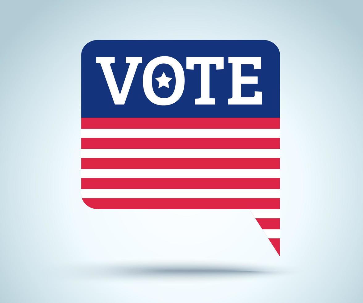 American flag with text of vote vector