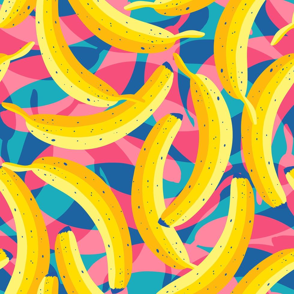 Tropical pattern with bananas. vector