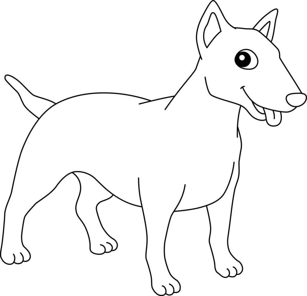 American Pit Bull Terrier Dog Isolated Coloring 8944117 Vector Art at