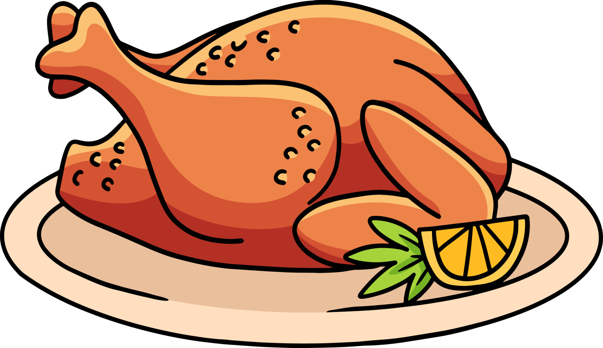 Thanksgiving Dinner Turkey Meal Cartoon Clipart 8944157 Vector Art at  Vecteezy