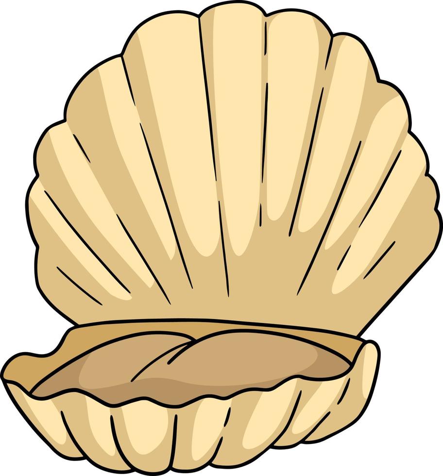 abrazadera shell dibujos animados vector