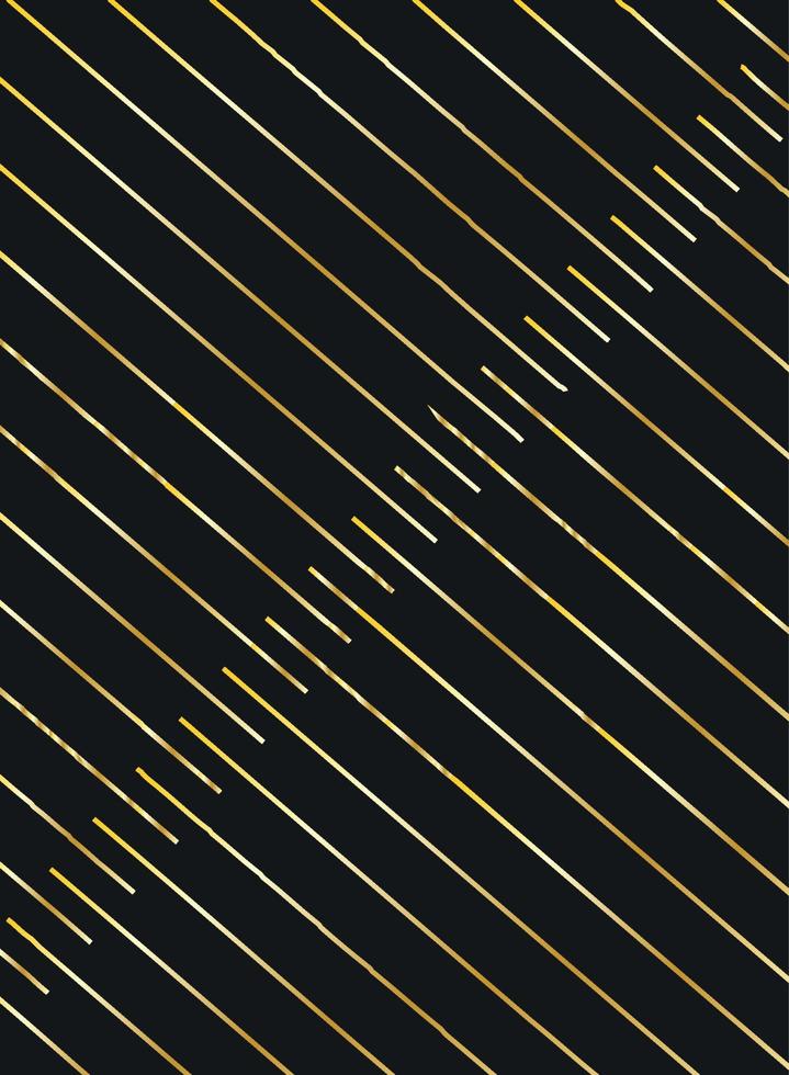 Black background with parallel golden lines vector