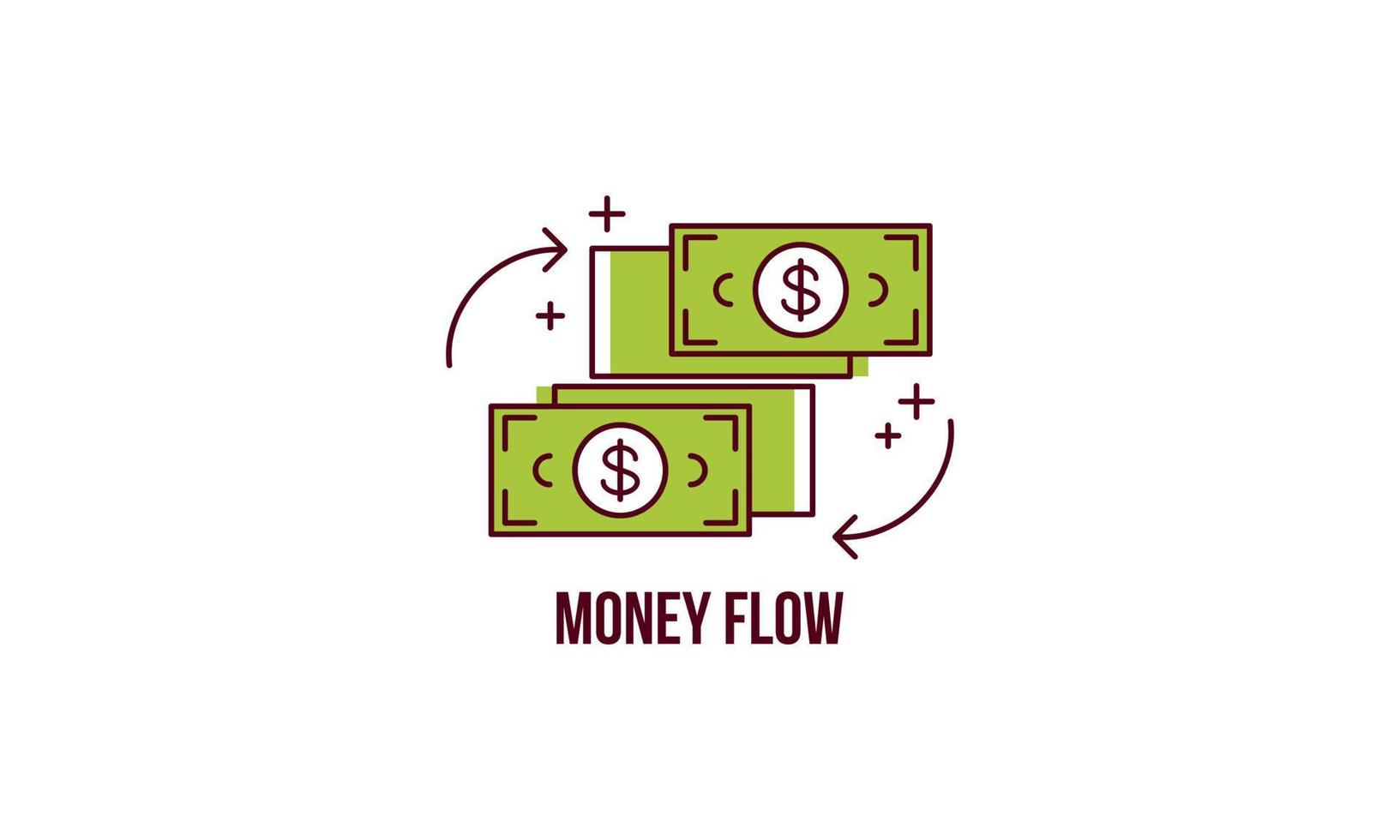 esquema simple de flujo de dinero vector