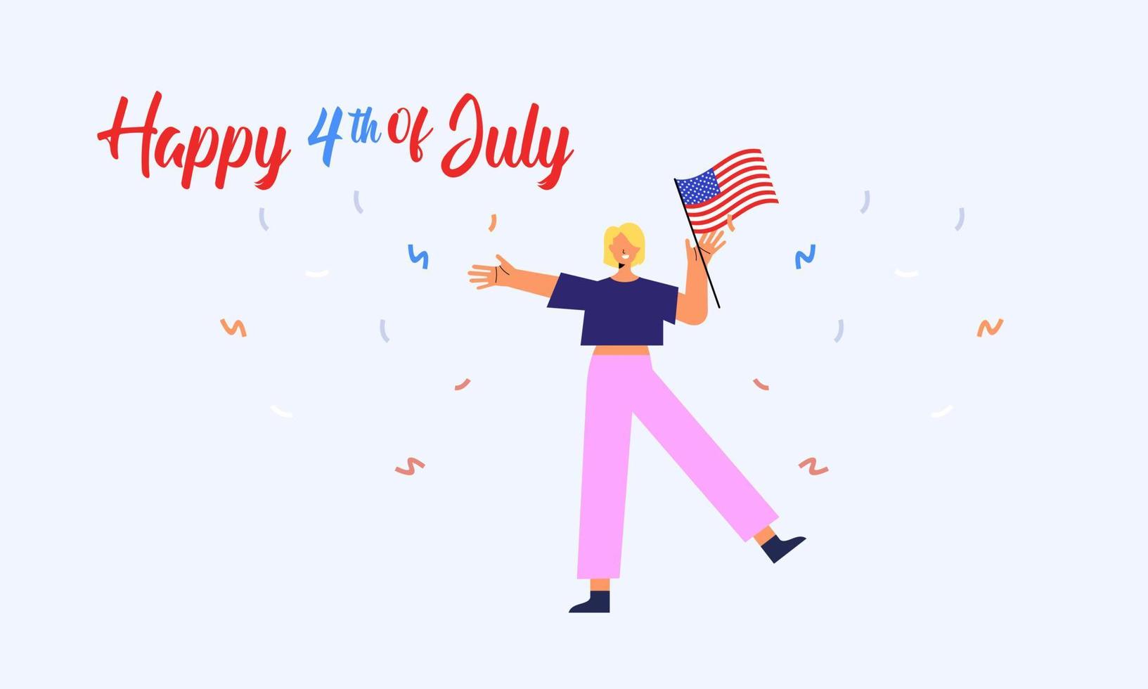 Celebrate 4th of July, Happy Independence Day Illustration vector