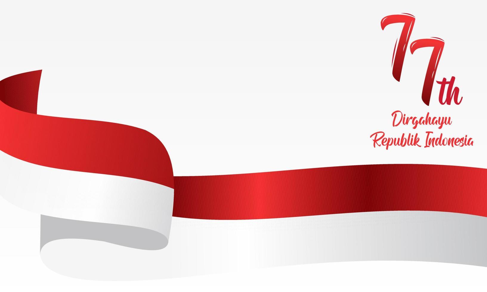 Merdeka Indonesia. Indonesian Independence Day with Space Background vector