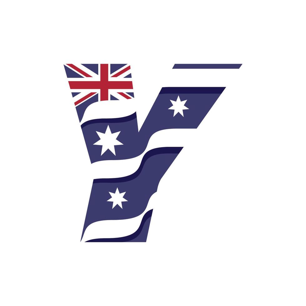Australian Alphabet Flag Y vector