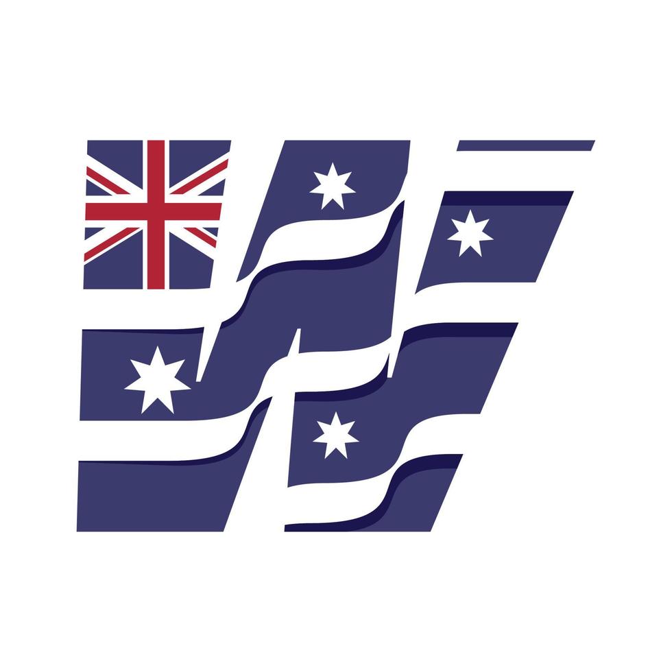 bandera del alfabeto australiano w vector