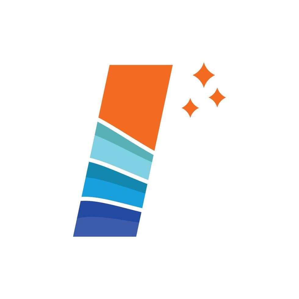 Wave Alphabet I Logo vector