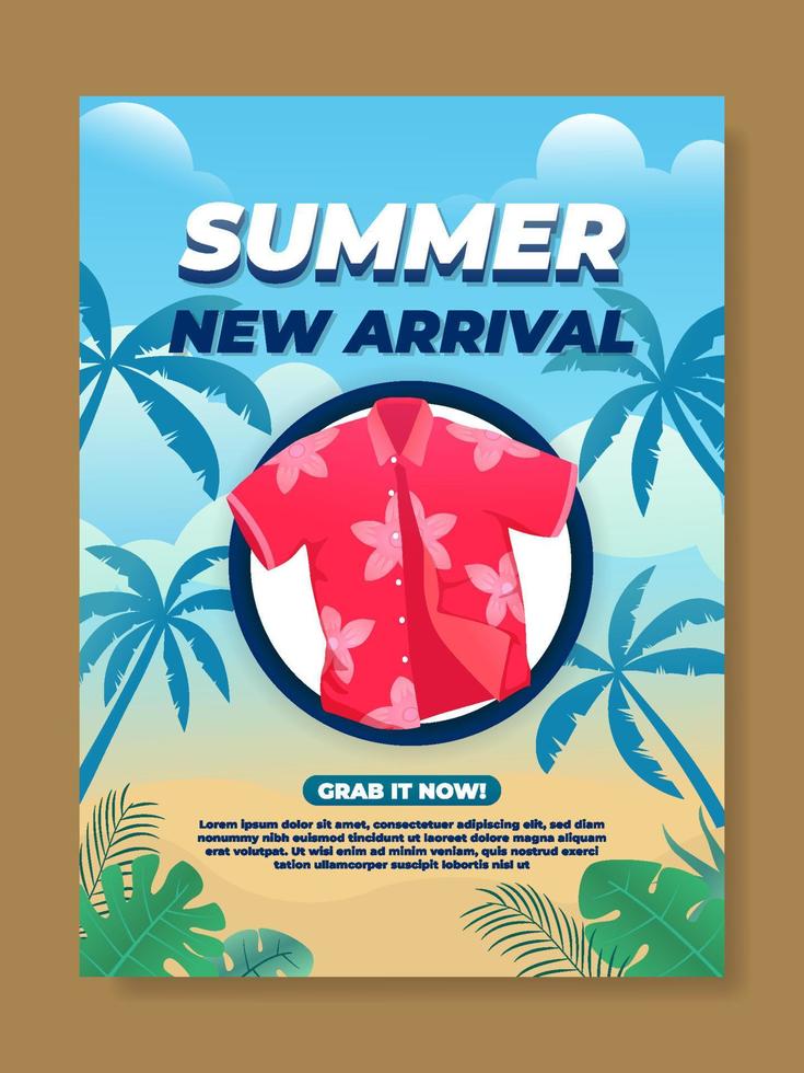 cartel de moda de verano vector