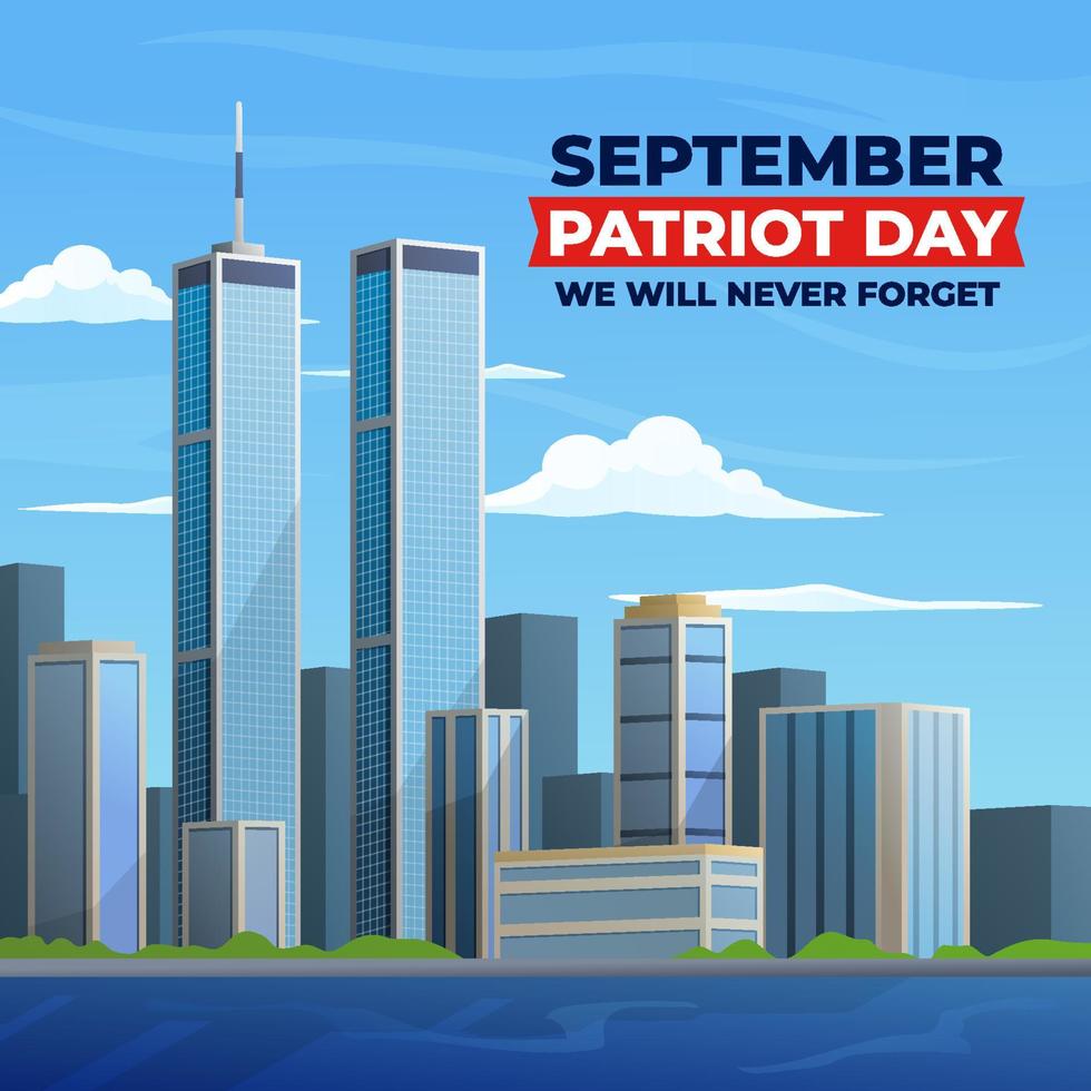 9 11 Patriot Day Concept vector