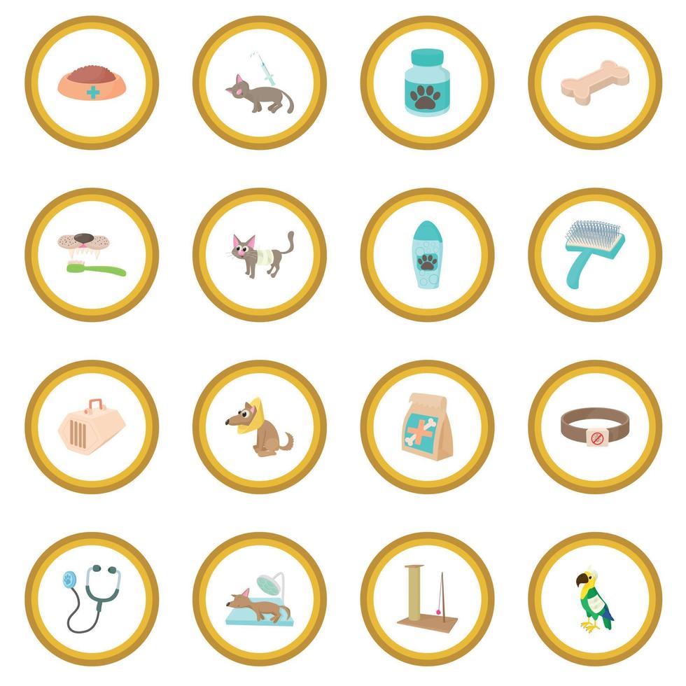 Veterinary icon circle vector