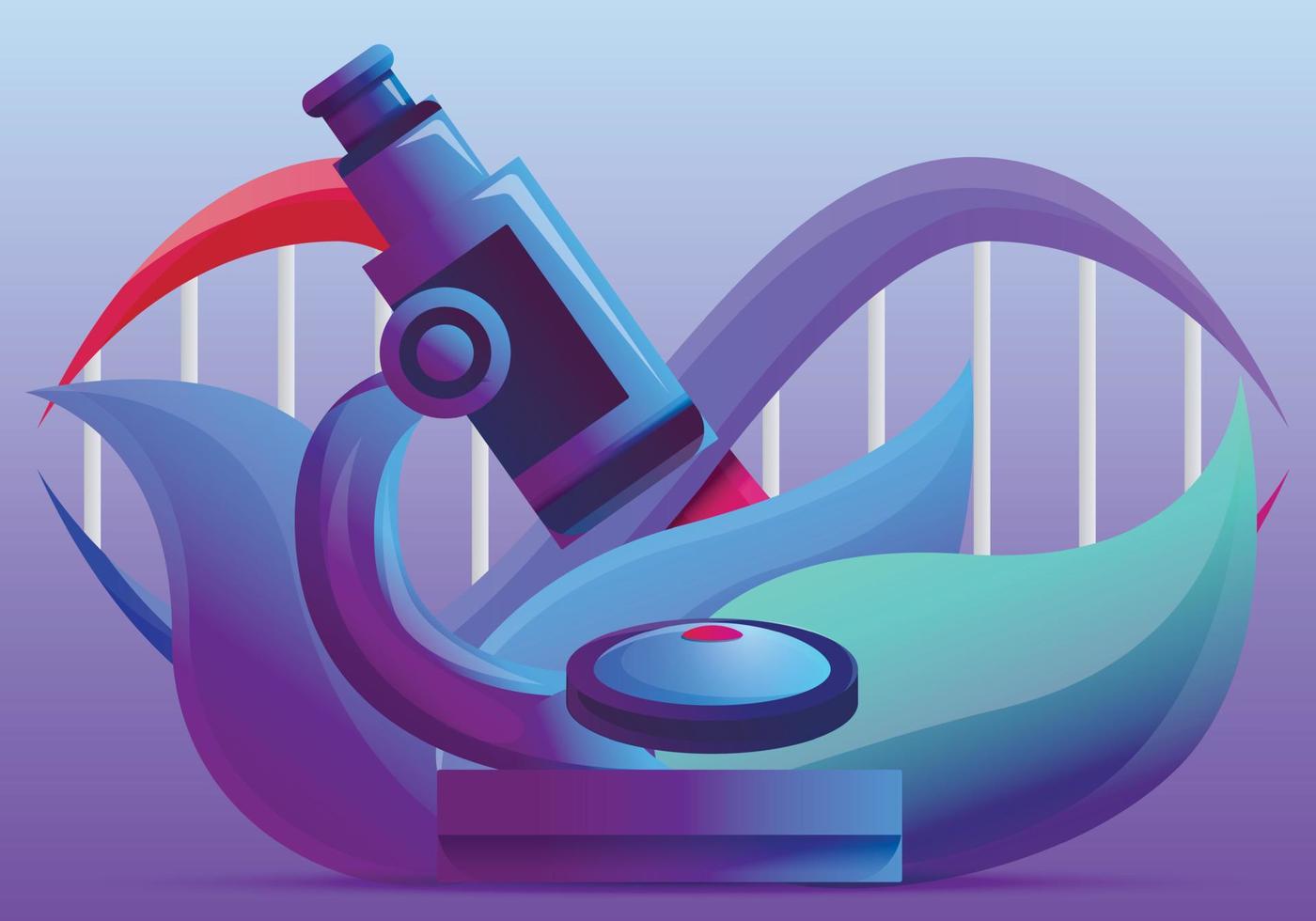 banner de concepto de ingeniería genética, estilo de dibujos animados vector