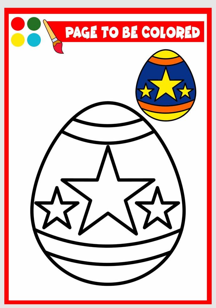 coloring book for kids.easter eggs vector