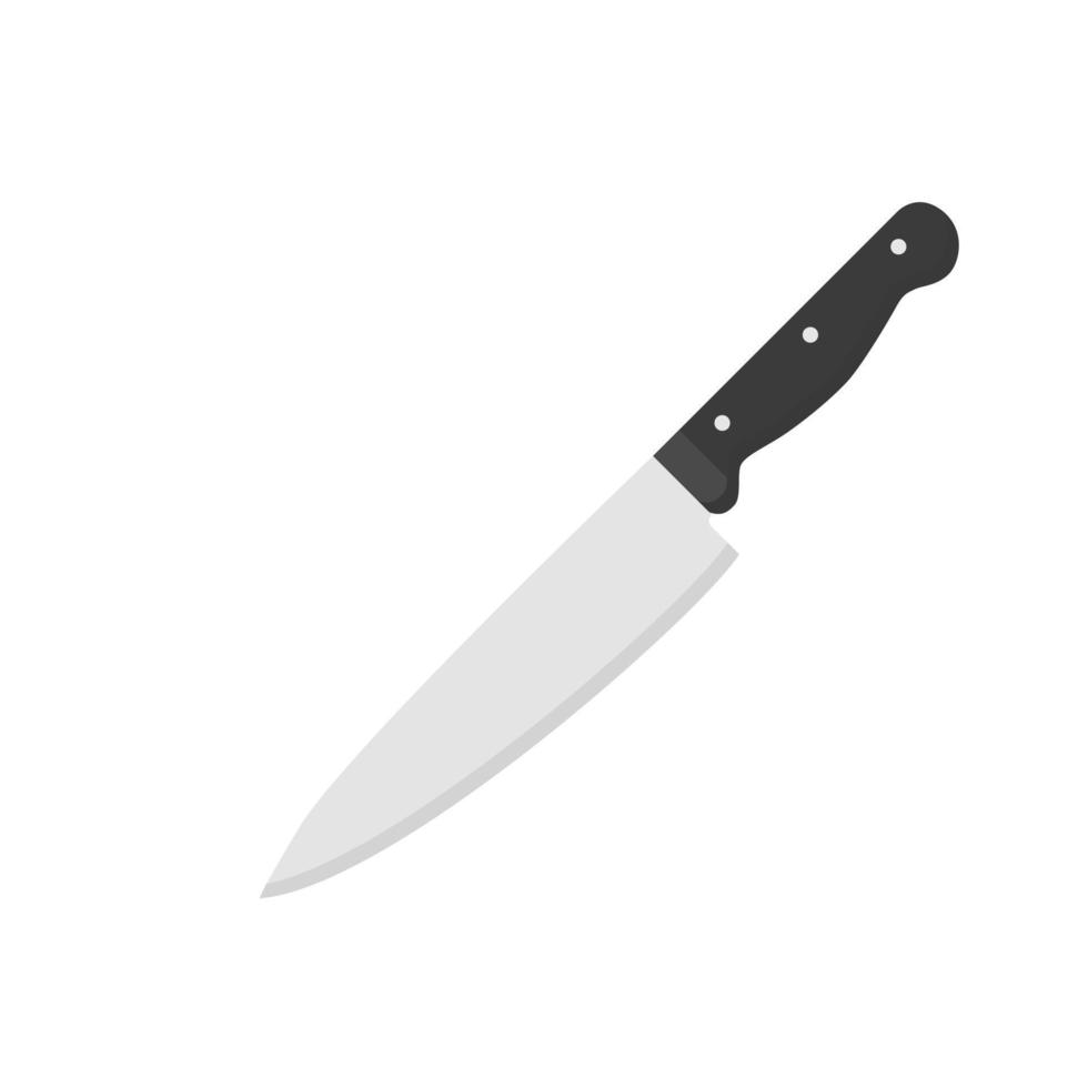 cooking knife icon isolated on white background. vector illustration in flat style