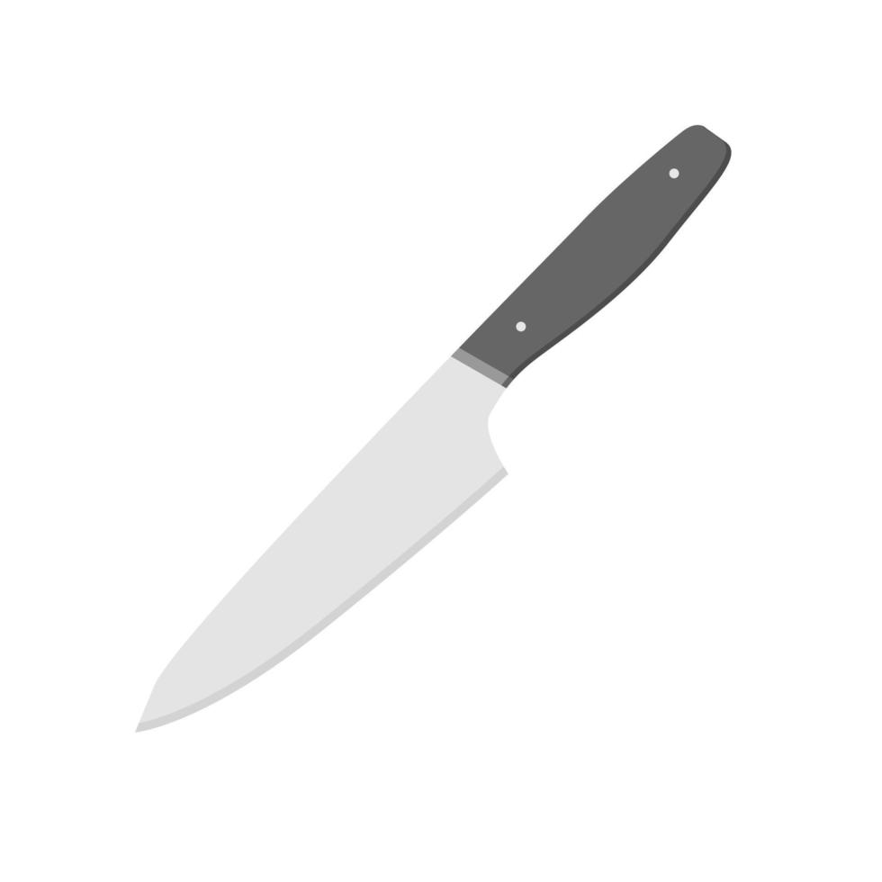 cooking knife icon isolated on white background. vector illustration in flat style