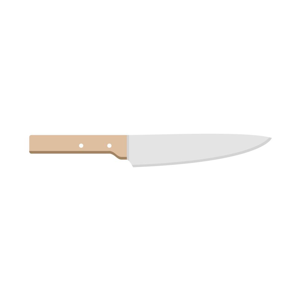 Knife flat design vector illustration. The knife is sharp Used for cooking and is an essential equipment for chefs.