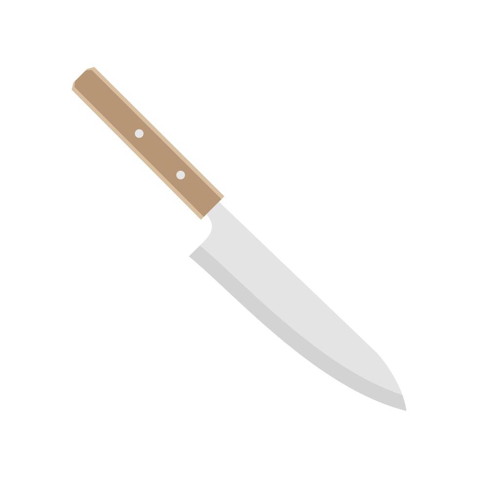 cuchillo de cocina. icono de cuchillo de cocina aislado sobre fondo blanco. ilustración vectorial en estilo plano. utensilios para cocinar. Ilustración de vector de utensilios de cocina