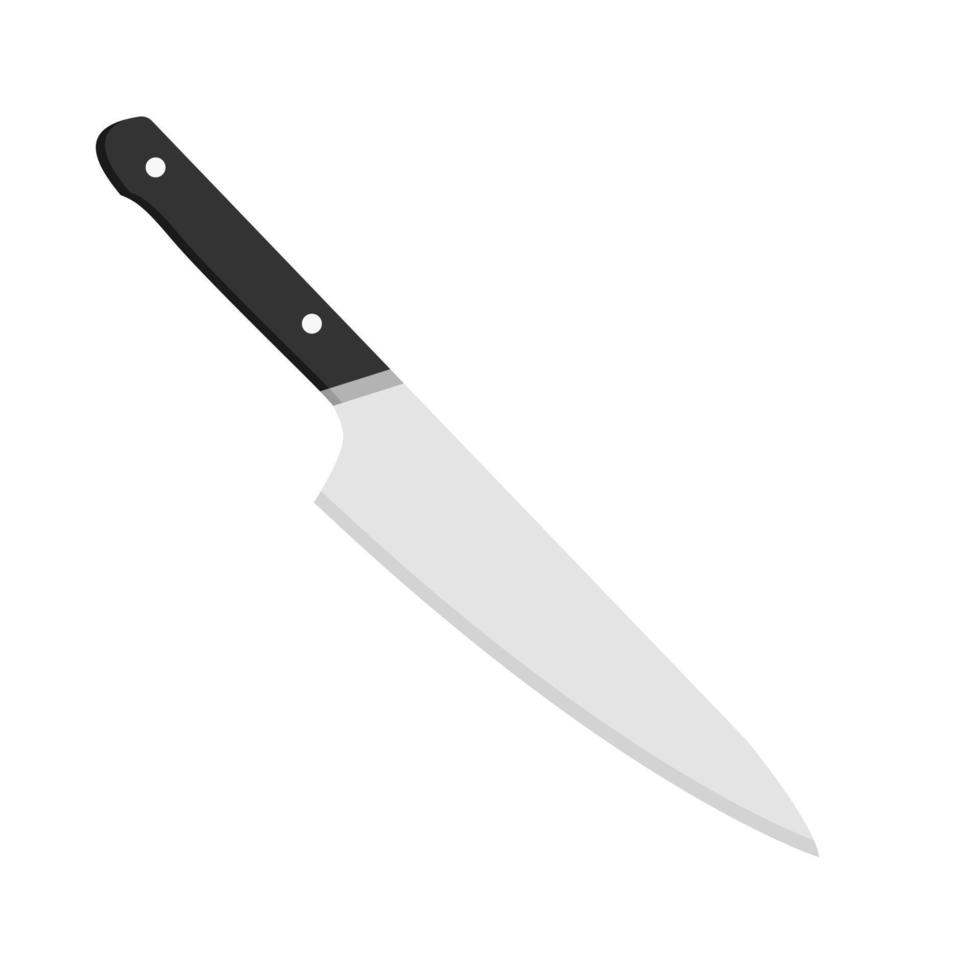 icono de cuchillo de cocina aislado sobre fondo blanco. ilustración vectorial en estilo plano vector