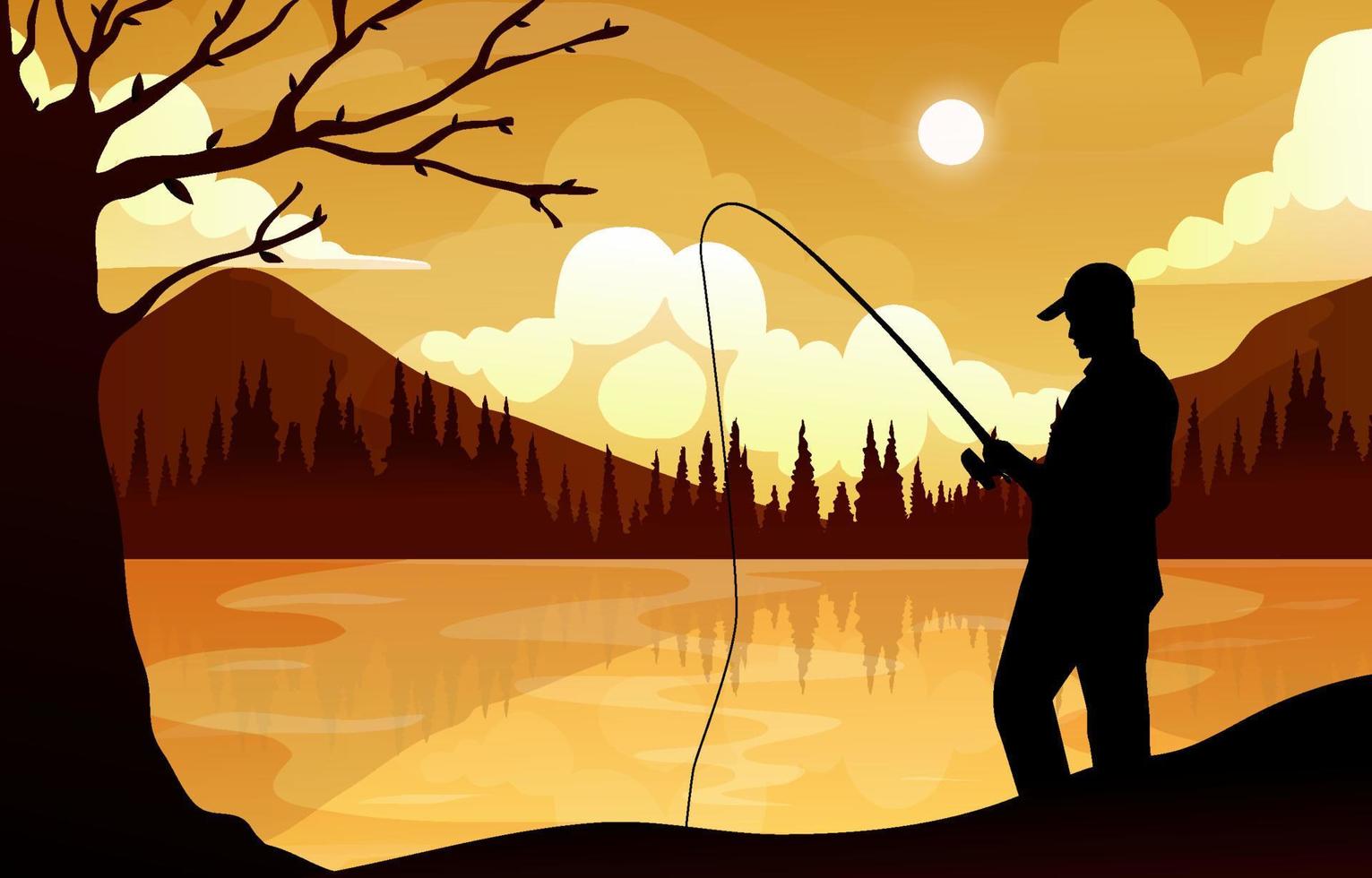 Fishing Fall Activity Background vector