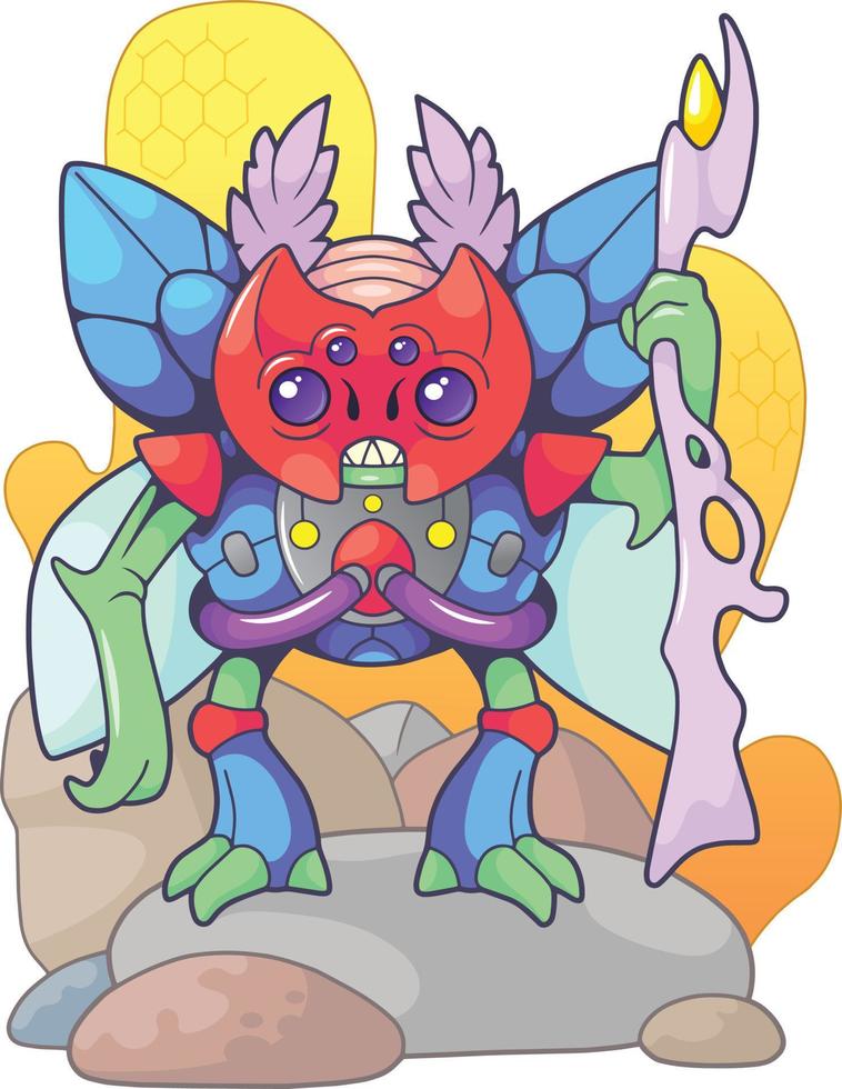 funny alien monster vector