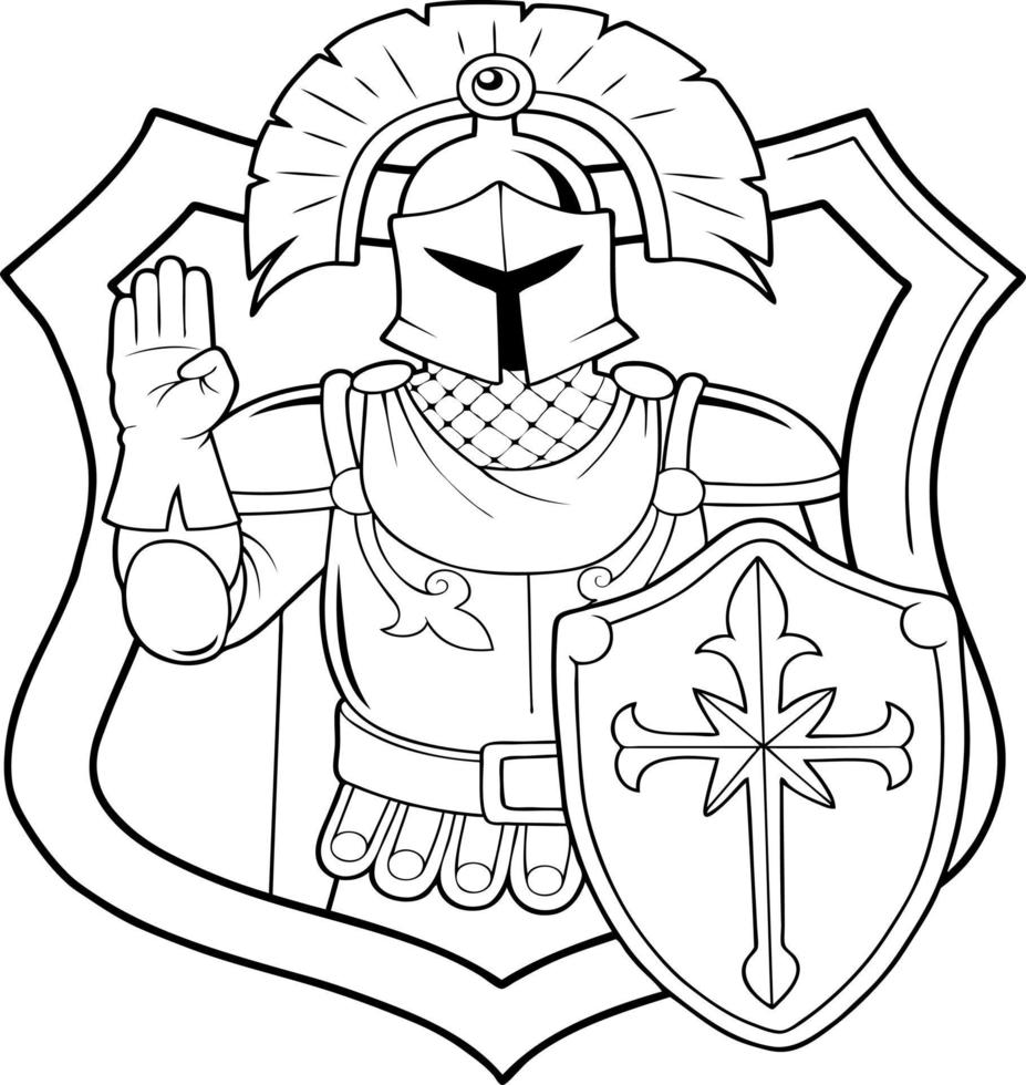 medieval knight logo vector