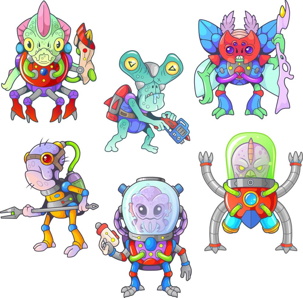 funny alien monster vector