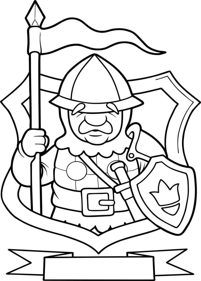medieval knight logo vector