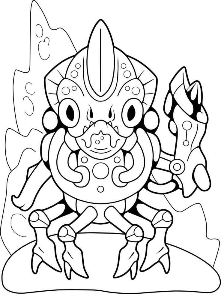 funny alien monster vector
