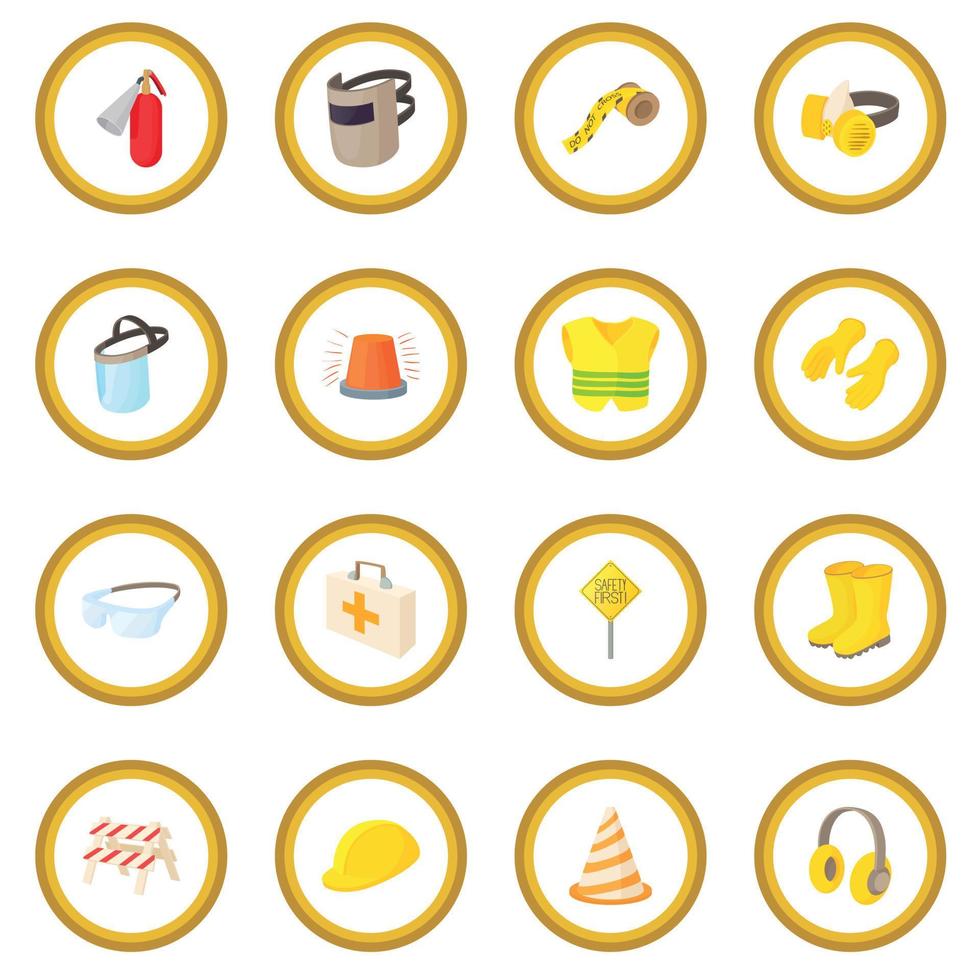 Safety icon circle vector