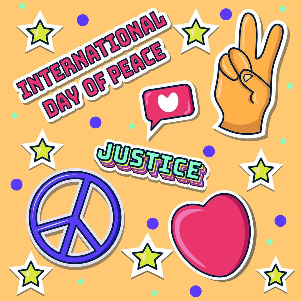 International day of peace vector illustration
