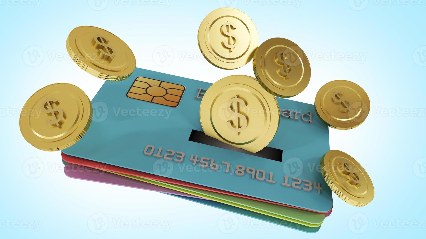 3D Render illustration giftcard for cashback  discount for product marketing online shopping next step for technology include cliiping path photo